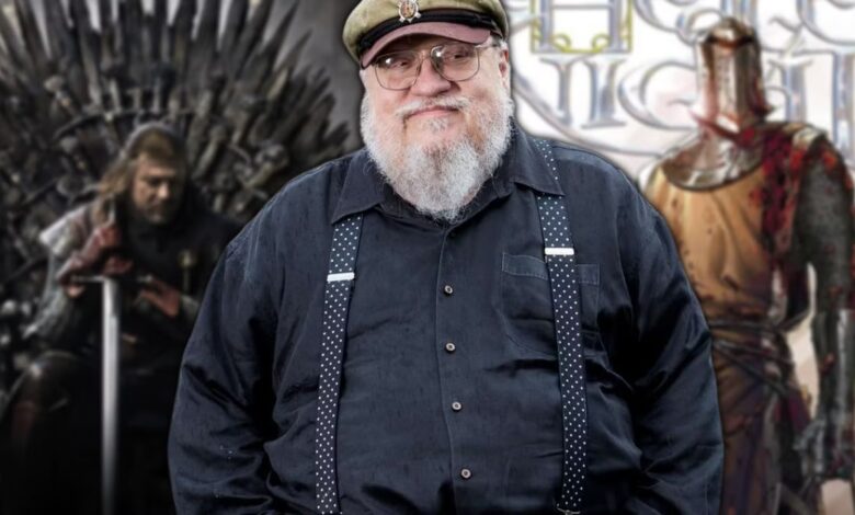George R. R. Martin na natáčení nové řady seriálu Rytíř Sedmi království