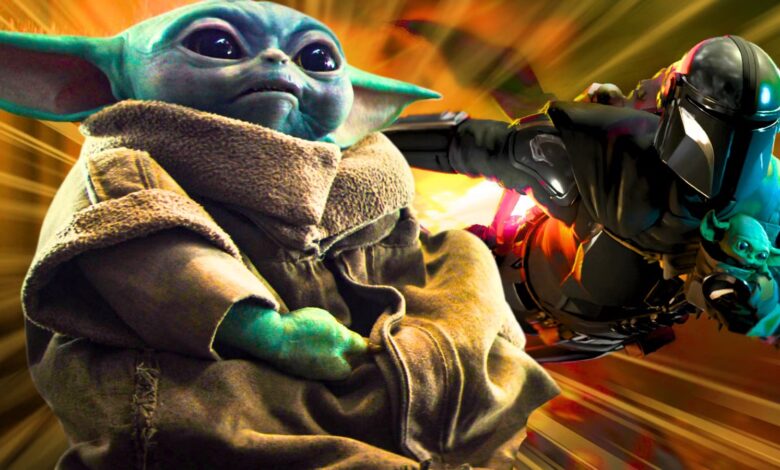 Mandalorian a Grogu v závěrečné scéně