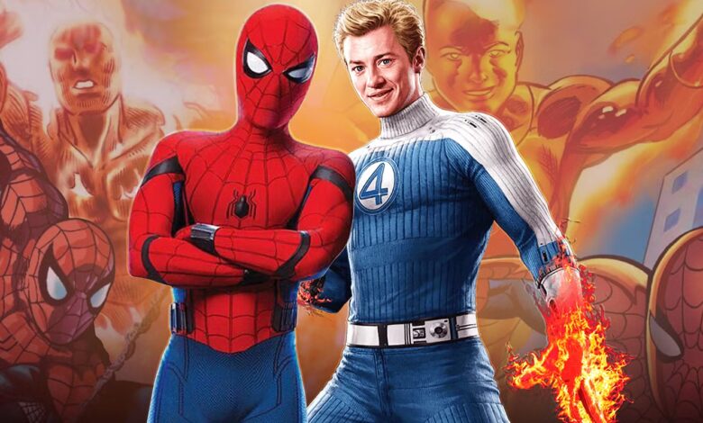 spider-man, human torch, marvel, mcu, disney, tom holland